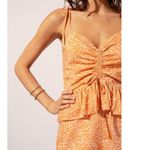 Suboo Sienna Printed Flounce Mini Dress Orange Womens Size XS Photo 4