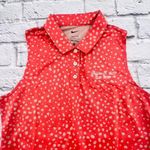 Nike Golf Shirt Women Medium Pink Polka Dot Dri Fit Sleeveless Tank Top Photo 1