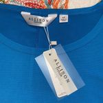 Allison Taylor  3X women’s blue 3/4 sleeve blouse poly spandex stretchy flowy Photo 5