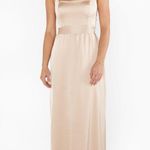 Show Me Your Mumu  Hazel Halter Maxi Dress In Champagne Luxe Satin Photo 2