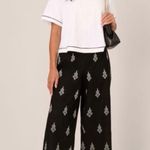 Adrianna Papell NWT  Embroidered Wide Leg Pants Size 12 Photo 0