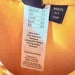 Niptuck Swim Women’s Size 12 Floral Plunge Ruched Padded Swimsuit Tummy Shaper Yellow Photo 3