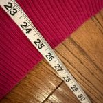 Zenana ribbed fuschia mock neck exposed seam oversized sweater XL Photo 6
