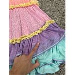 Pitusa Rainbow Ruffle Mini Dress S Petite Tiered Flowy Colorful Flutter Sleeves Pink Size undefined Photo 12