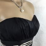 White House | Black Market Black 100% Silk Strapless Occasion Top  6 NEW Photo 2