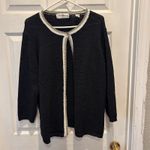 Vtg Marisa Christina Woman 1x Retro Big Button Cardigan Tank Open Sweater Set Black Photo 8