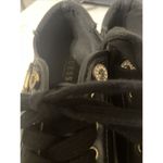 Guess Black Leather Low-Top Sneakers with Gold Accents Casual Fashion Shoes 7.5 Photo 6