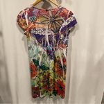 Moa Moa Y2K style babydoll cap sleeve festival dress stretchy kaleidoscope Photo 2