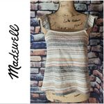 Madewell  ruffle sleeve striped tank top small Photo 2