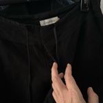 Calvin Klein Black Linen Wide Leg Drawstring Pants Photo 4