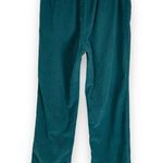 Serengeti Corduroy Pants Teal Green Women Size Medium Straight Leg Elastic Waist Photo 1