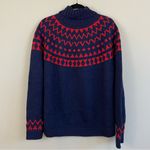 Duluth Trading Cotton Blend Fair Isle Turtleneck Sweater Size XXL Blue Photo 5