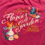 Disney  Parks Epcot Flower & Garden Festival Shirt Alice Wonderland Pink 2025 M Photo 1