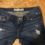 Hollister y2k  low rise straight leg distressed dark wash jeans size 5 Photo 3