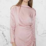 & Other Stories & Other Stories Pink Satin Mini Dress Size 8 Gathered Cut Out Back Cocktail Photo 7