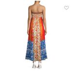Free People Orange and Blue Maxi Dress Photo 1