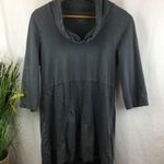 Neon Buddha Gray Cowl Drape Neck Half Sleeve Tunic Top S Photo 0