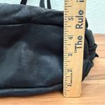 Lucky Brand Vintage Black 100% Lamb Leather Drawstring Bucket Hobo Shoulder Bag Photo 6