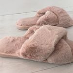 Pink Plush Slippers, Size 7/8 Photo 3