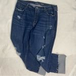 Old Navy high rise slouchy straight dark wash cuffed jeans secret slim pocket 14 Photo 3
