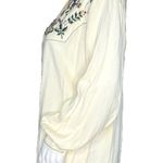 Sundance Shirt Womens Small Ivory Floral Embroidered Cowgirl Western Bohowestern Photo 2