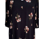 Amuse Society Buckle Gauzy Black Floral Hi Lo Tunic / Super Mini Dress XS Photo 0