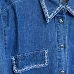 NWT REGATTA embroidered denim long sleeve button down shirt size small Blue Photo 2