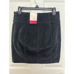 SO NWT Black Corduroy High Rise Mini Skirt Size 7 28W Dark Academia Preppy Fall Photo 1