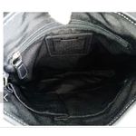 Coach Women's  Black Leather Soho Crossbody Bag One Size with White Stitching Photo 4