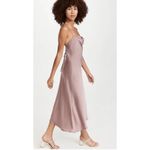 ASTR The Label Dress Womens Small Mauve Pink Gaia Satin Slip Slit Midi Formal Photo 3