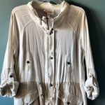 Blu Pepper XL Utility Jacket Beige Roll Tab Colorblock Neutral Nomad Prairie Photo 0