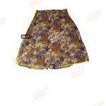 Vintage Prairie Skirt Medium Pink Floral, Midi Cotton Skirt, Womens Country Chic Tan Photo 3