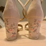 Floral Embroidered Block Heels Size 7 Photo 1