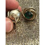 925 sterling silver old fashion no hole earrings amazing h11 9.94g Photo 5