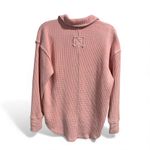 Aerie  Pink Waffle Knit Ling Sleeve Top Photo 1