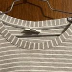 J. Jill Neutral Striped Long Sleeve Woman's Sweater Size Small Gray Photo 1