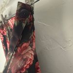 Worthington  Vintage 90s Floral Skirt Brown Rose Print Pleated Maxi Size 8 Grunge Photo 3