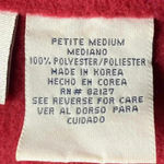 CAPACITY PETITES WO SIZE MEDIUM RED WINE FLEECE WINTER PATCH SHIRT JACKET Photo 4