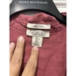 Rachel Zoe  Women's Large Pink/Dusty Rose 100% Linen Short Sleeve Button-Up Shirt Photo 1