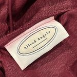 Alfred Angelo  Dress 9/10 Maroon Union USA Made Pearls Puff Sleeves Bow Vintage Photo 2