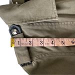 IRO Olive Green Denim Moto Biker Jacket Zippered Pointed Collar size 2 Photo 5