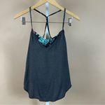 Lululemon Size 8 Roll Out Tank Heathered Black Petal Pop Yoga Flowy Boho Floral Photo 3