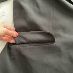 Louben Woman black triacetate crystal button office professional blazer size 16W Photo 8