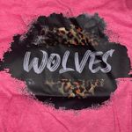 Game day, Wolves, graphic, tee, cheetah, size small women. New with packaging. Pink Photo 1