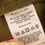 Cartonnier Anthropologie Trouser Ankle Pants Women's 6 Green Cutout Hem Stretch Photo 9