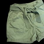Vanilla Star army green high waisted stretch paper bag shorts with belt size 26 Photo 4