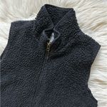 Old Navy Black sherpa zippered vest Photo 4