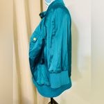 Miss Lili Womens Turquoise Short Sleeve Full Zip Cropped Jacket Size 2X Photo 3