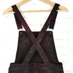 Hot Topic Tie-Dye Denim Overall Dress Womens S Black Red Skirtall Pinafore Rock Photo 5
