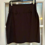 Eileen Fisher  Chocolate Brown Pull On Washable Stretch Crepe Skirt Size Medium M Photo 8